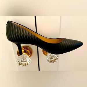 Perfect black quilted heels